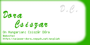 dora csiszar business card